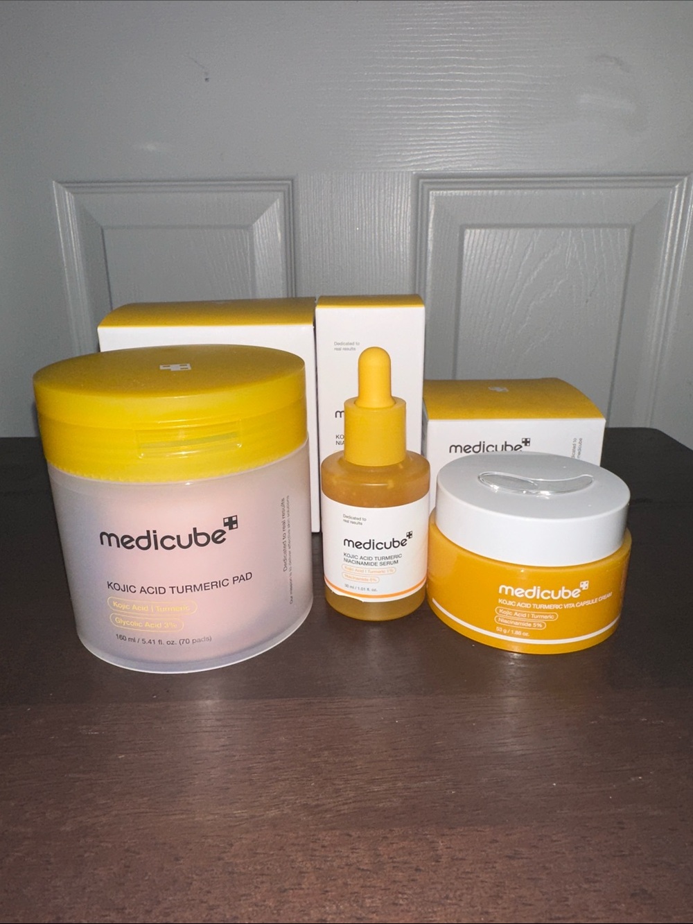 Medicube Kojic Acid Turmeric Brightening Serum & Pads Set — Yellow